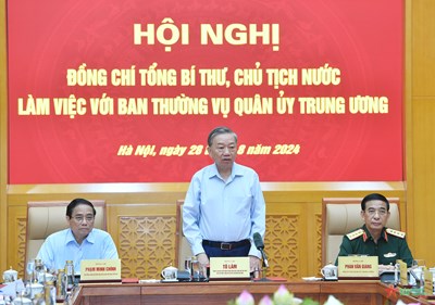 View - 	Tổng Bí thư, Chủ tịch nước Tô Lâm làm việc với Bộ Quốc phòng